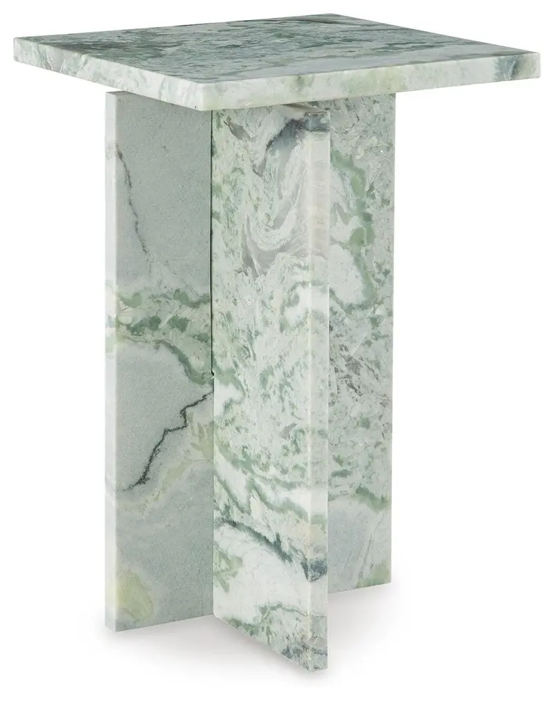 Deaconwell Industrial Accent Table – Round Metal-and-Wood Side Table