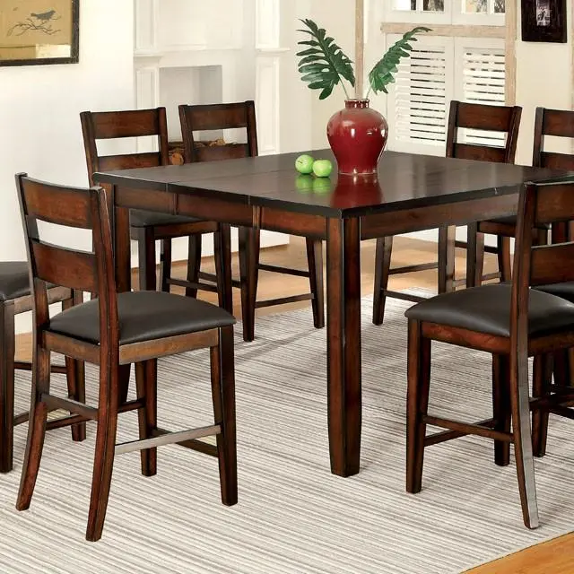 Dickinson II Dark Cherry Counter-Height Table with 18″ Leaf Extension