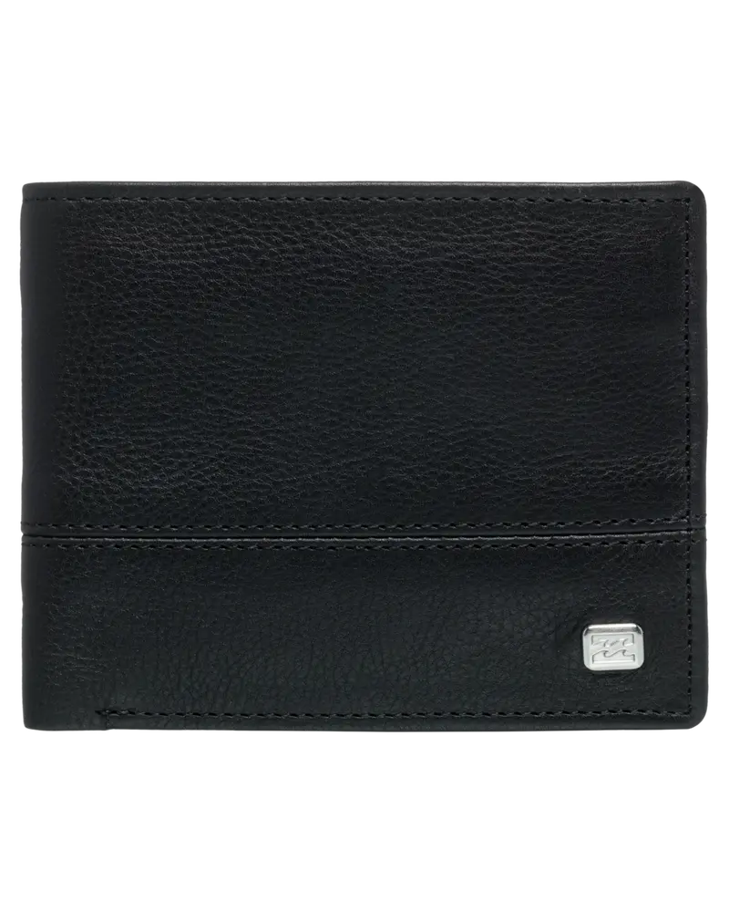 Dimension 2-in-1 Black Leather Wallet
