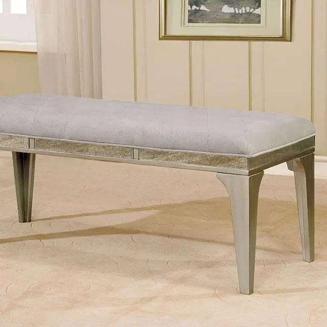 DIOCLES Silver and Light Gray Bench Seat