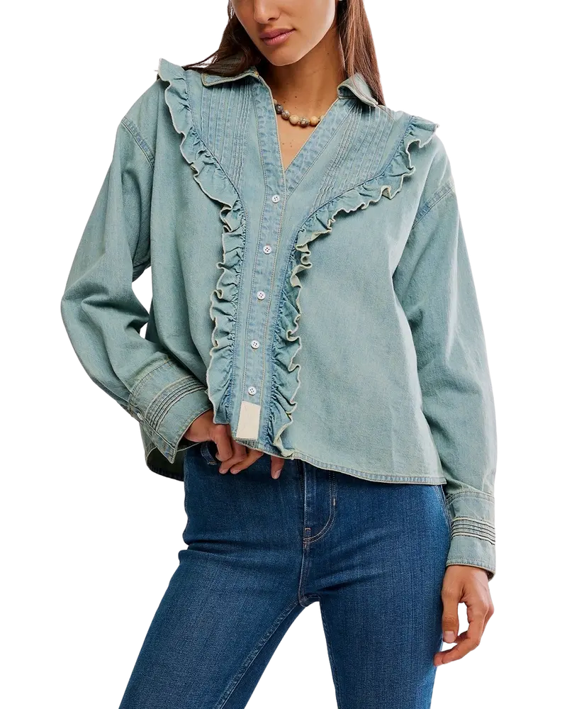 Distressed Vintage-Tint Wash Top