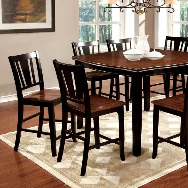 Dover II Black and Cherry Counter-Height Table with 16″ Leaf