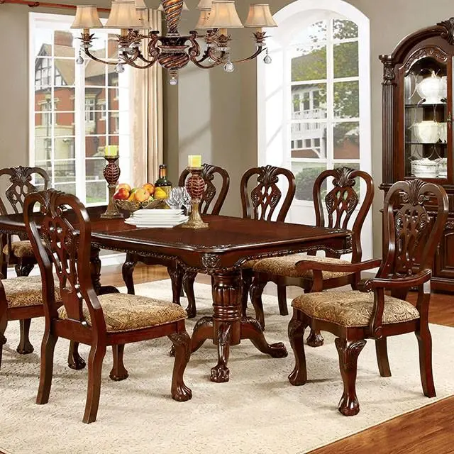 Elana Brown Cherry Expandable Dining Table with Butterfly Leaf