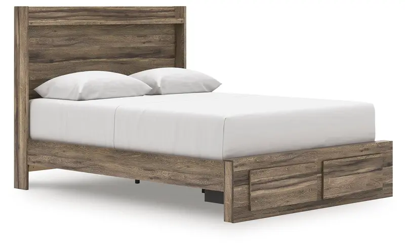 Elbrim Panel-Style Upholstered Storage Bed