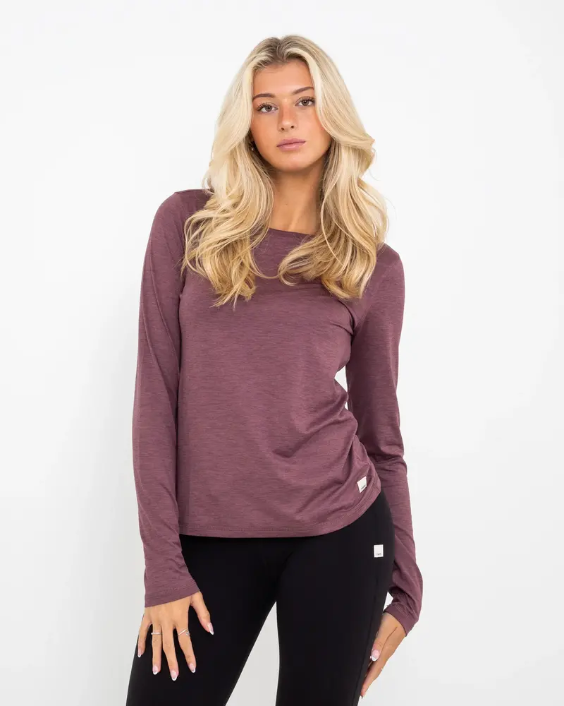 Elderberry Heather Luxury Soft-Blend Long-Sleeve T-Shirt