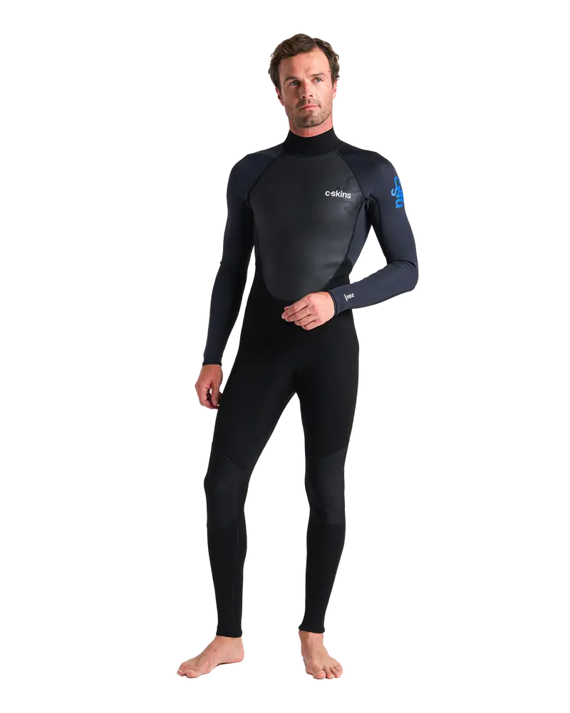 Element 3/2mm Back-Zip Wetsuit – Black, Anthracite, Cyan