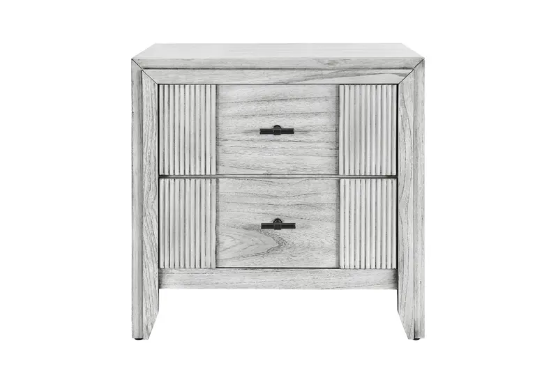 Elise Grey Nightstand with Minimalist Design