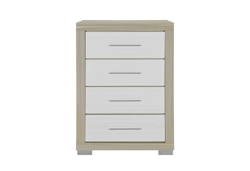 Emma Natural/White 5-Drawer Chest