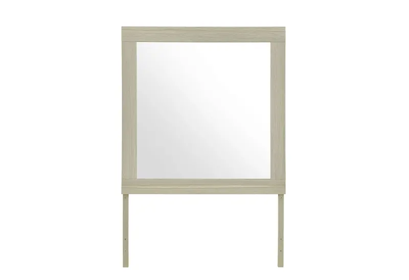 Emma Natural/White Framed Mirror