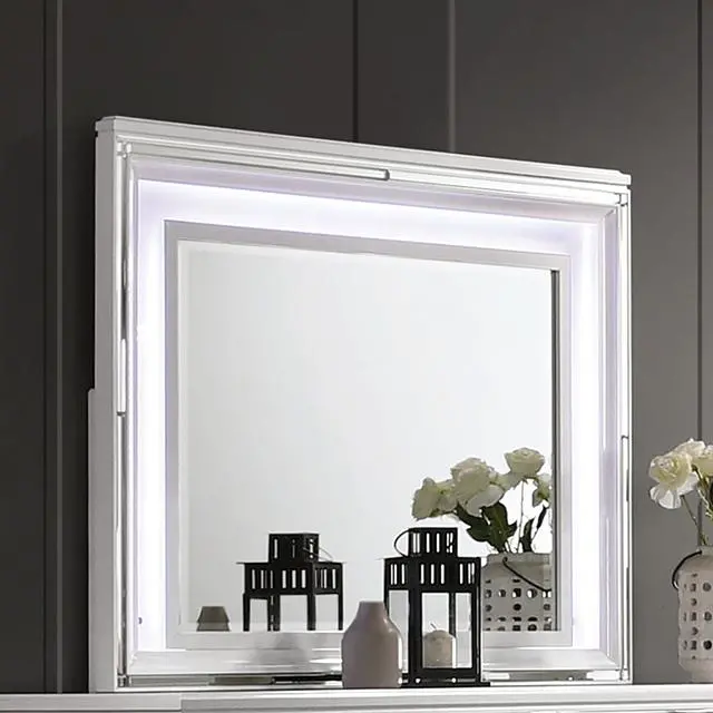 EMMELINE LED Lighted Vanity Mirror – White Finish