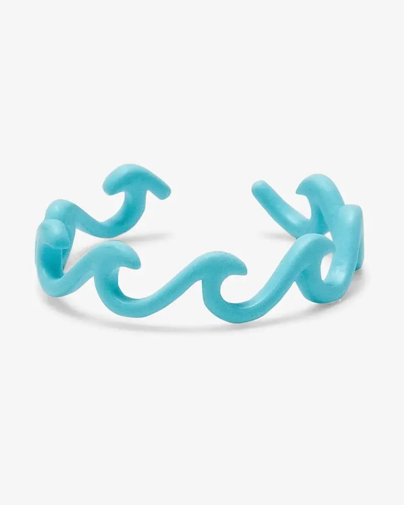 Enamel Wave Toe Ring – Turquoise Ocean-Inspired Detail