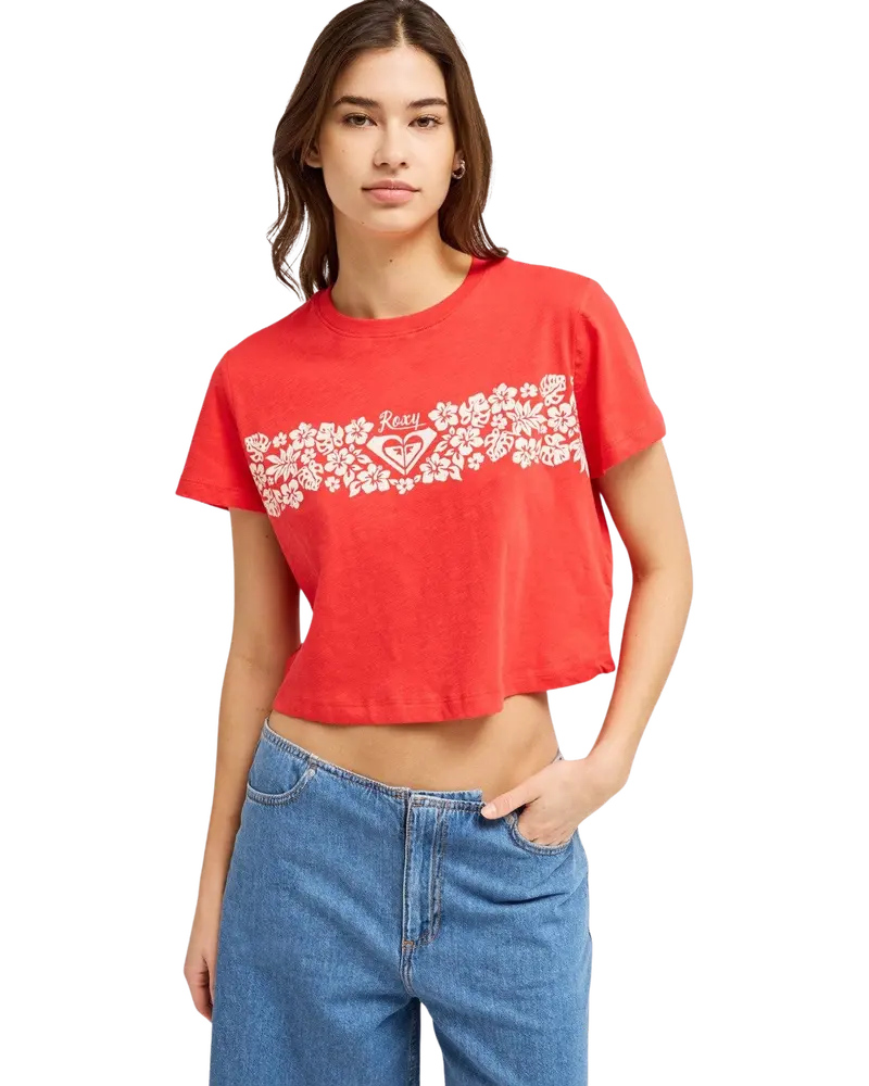 Endless Weekends Casual T-Shirt in Hibiscus Hue