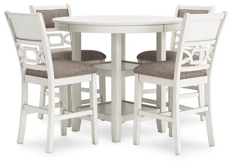 Erinberg Counter-Height Dining Set – Table + 4 Barstools