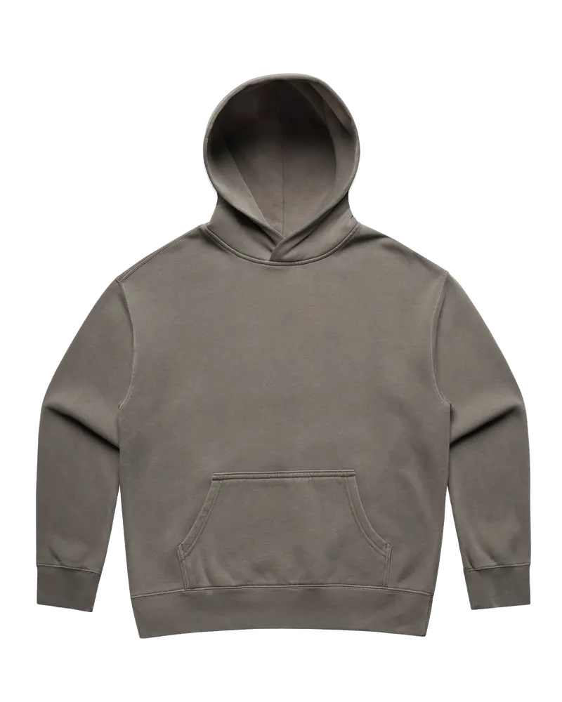 Faded Grey Relax Hoodie with Distressed Finish
