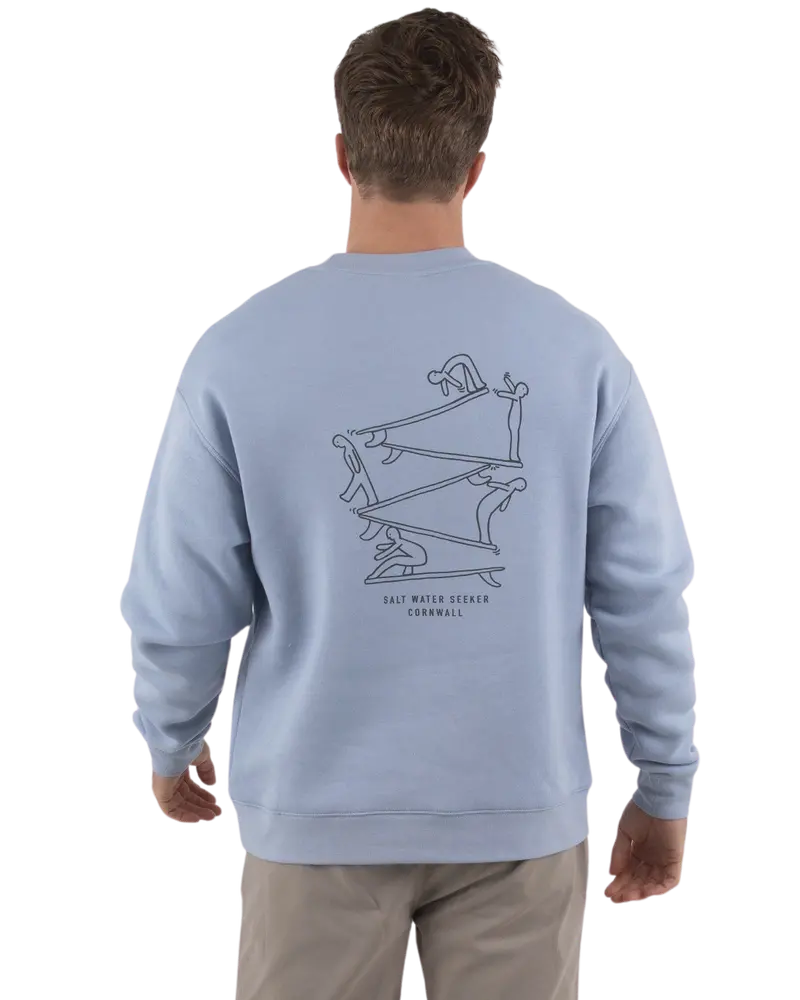 Faded Powder Logger Crewneck Sweatshirt