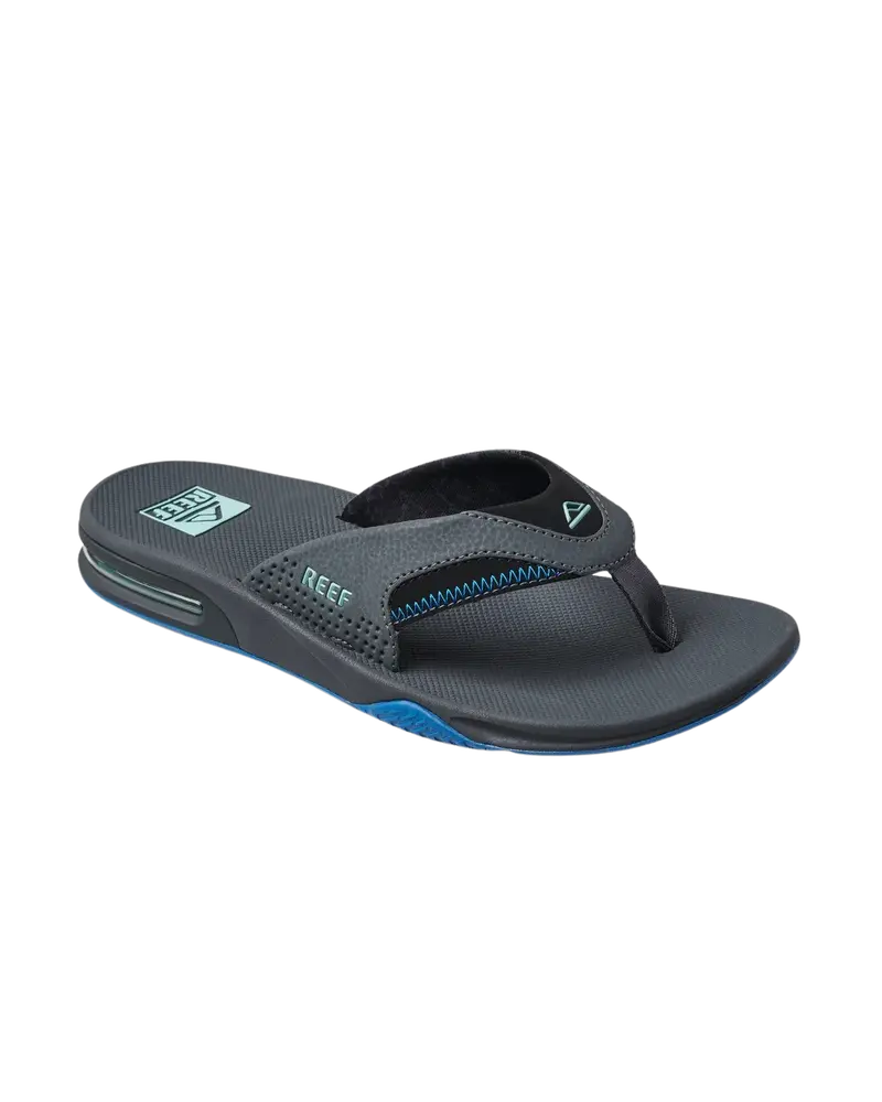 Fanning Flip-Flops – Gunmetal & Ocean Accent