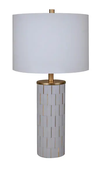 Faridworth Ceramic Table Lamp with Linen Shade
