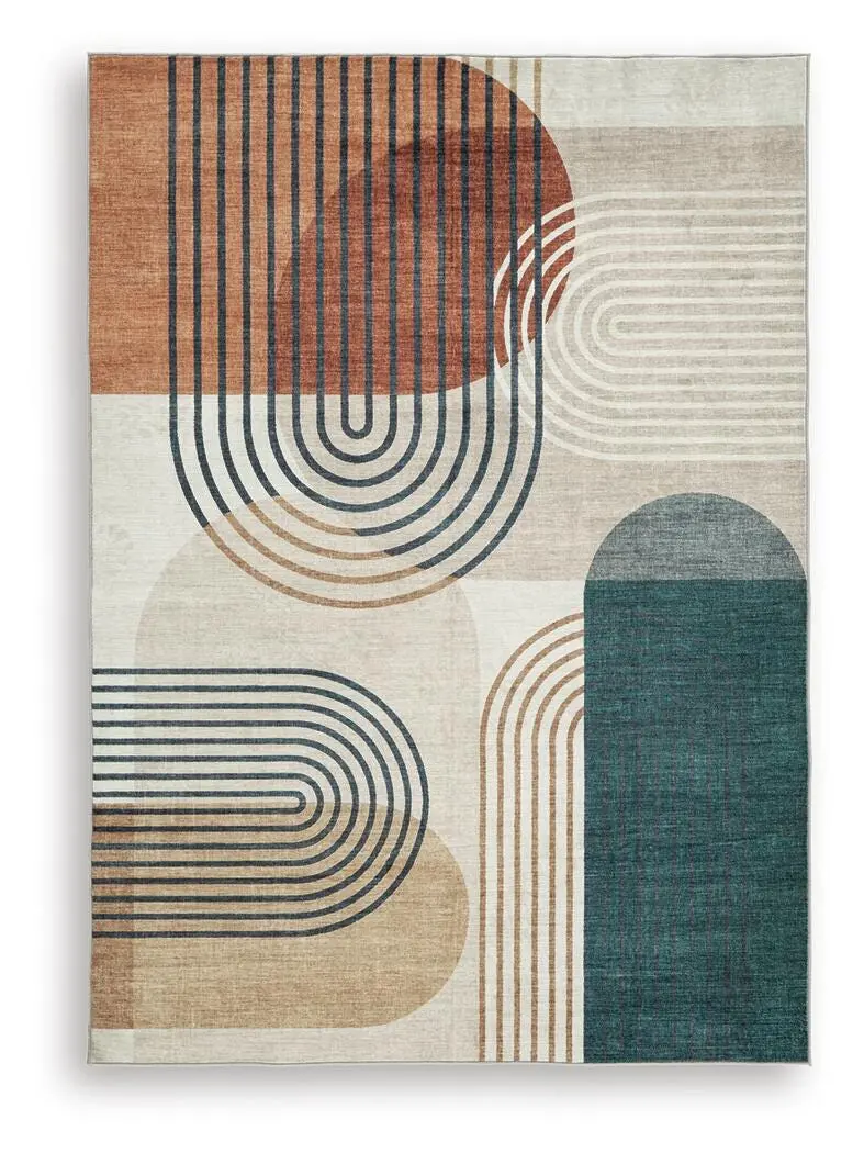 Farrendale Stain-Resistant Washable Area Rug