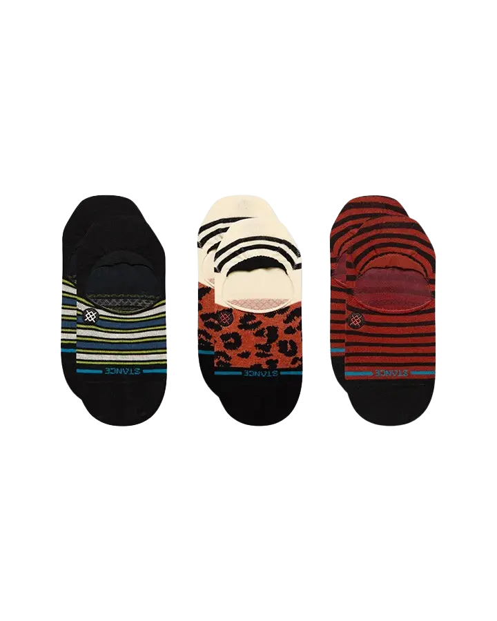 Fate Low-Profile No-Show Socks (3-Pack) in Black
