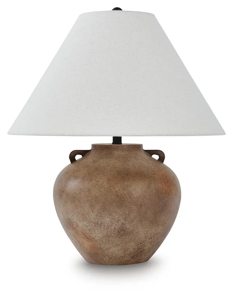 Ferrilby Vintage-Inspired Table Lamp with Brass Accents