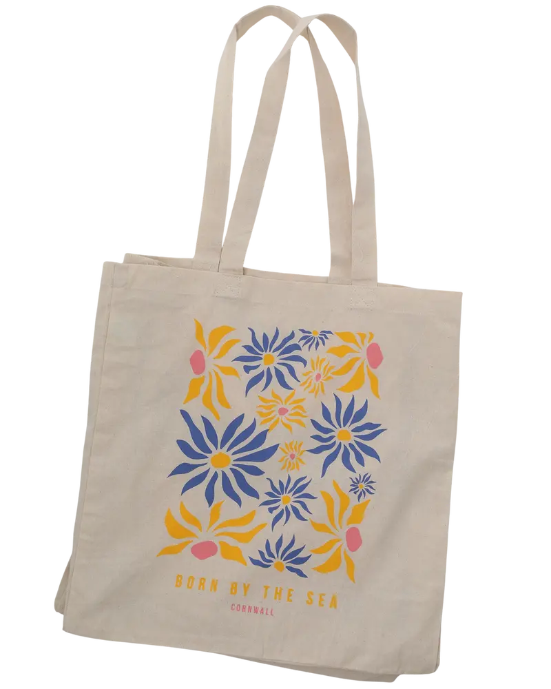 Flower Market Botanical Shopper Bag – Natural Style