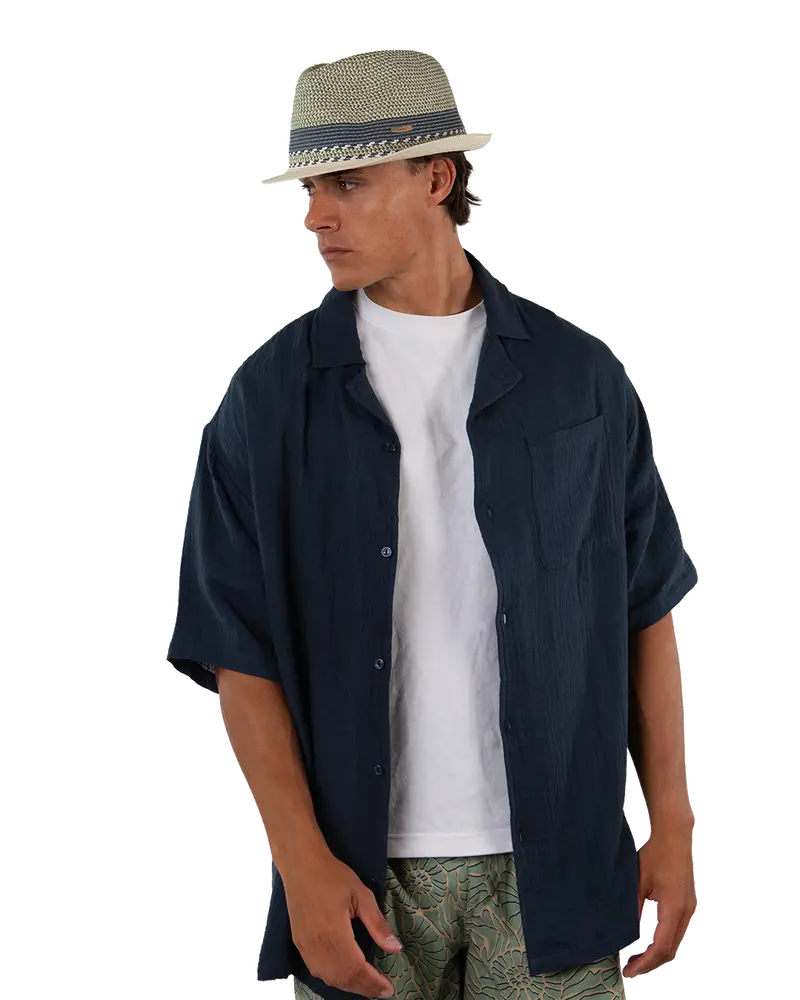 Fluoriet Blue Sun Hat with Wide Brim and Breathable Fabric