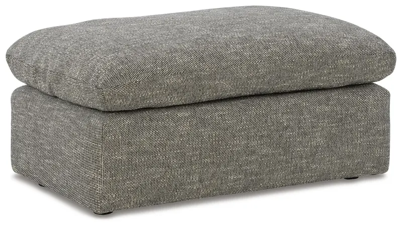 Footrest Ottoman with Button-Tufted Detailing and Solid Wood Frame