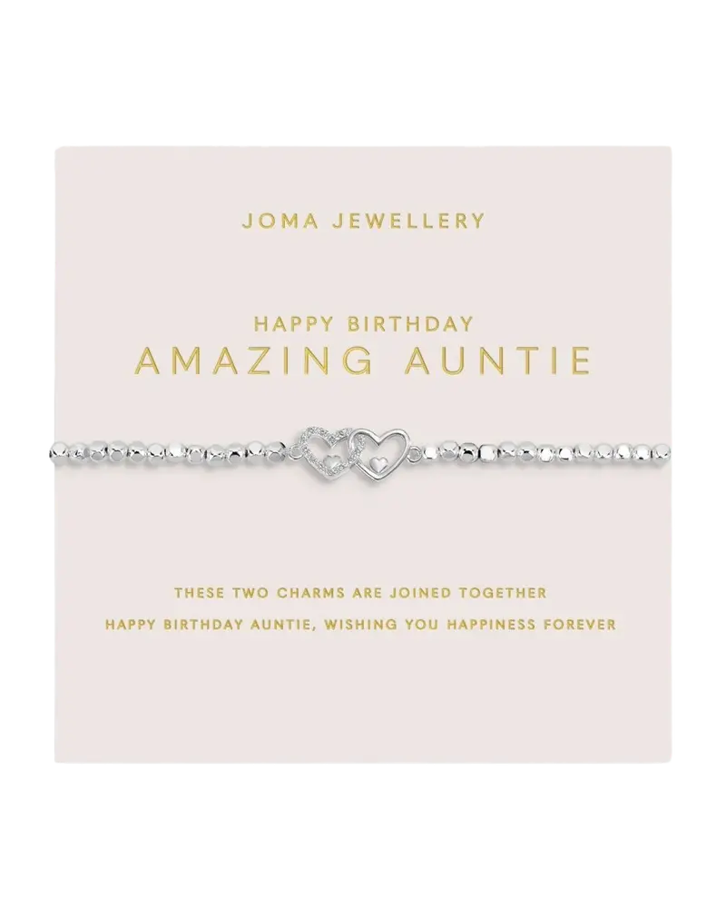 Forever Yours ‘Amazing Auntie’ Birthday Silver-Plated Bracelet