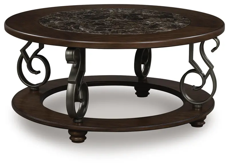 Frallyn Rectangular Coffee Table with Shelf