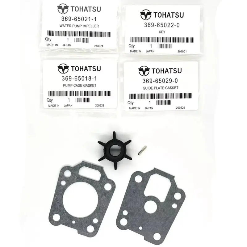 Genuine Tohatsu Water Pump Impeller Service Kit – 4HP to 6HP Outboards (369-65021)