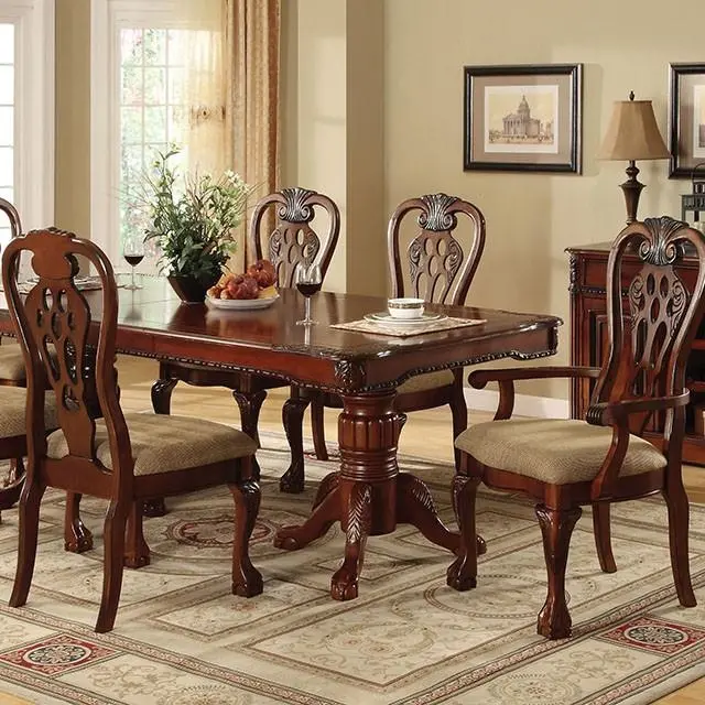 Georgetown Double-Pedestal Antique Cherry Dining Table