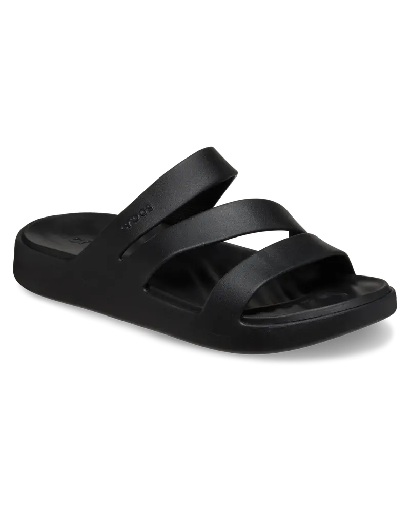 Getaway Strappy Sandals in Matte Black