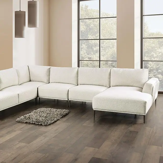 Gladbach J-Shaped Sectional Sofa – Curved Design with Integrated Chaise