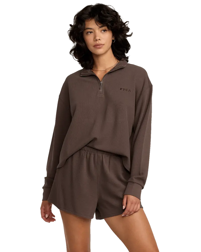 Glory Brown Bear Waffle Shorts – Textured Summer Loungewear