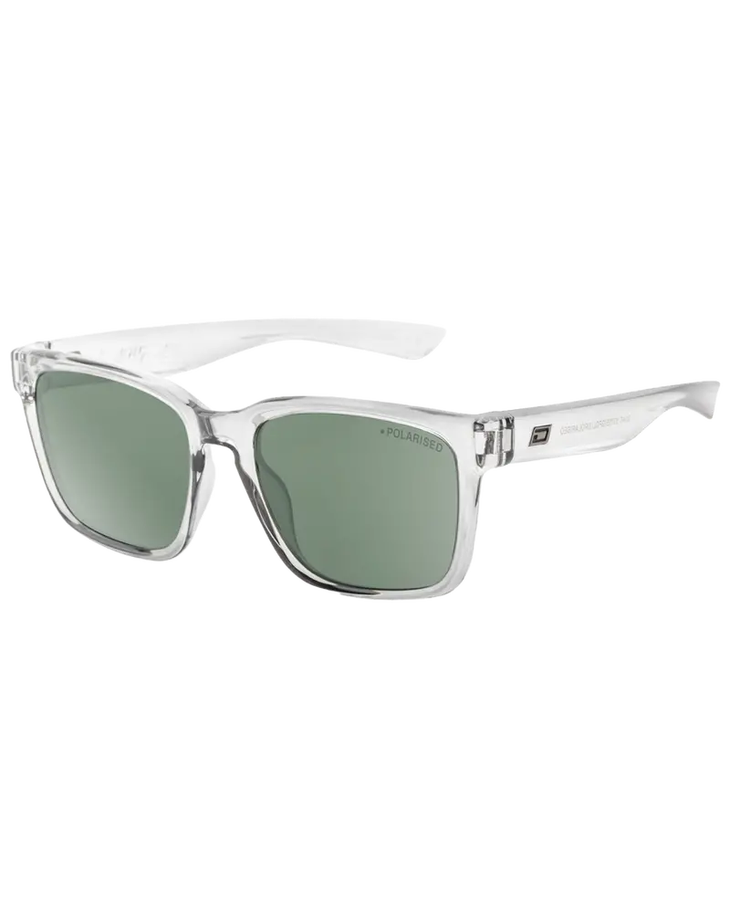 Goat Polarised Sunglasses – Crystal Grey Frame with Green Mirror Lenses