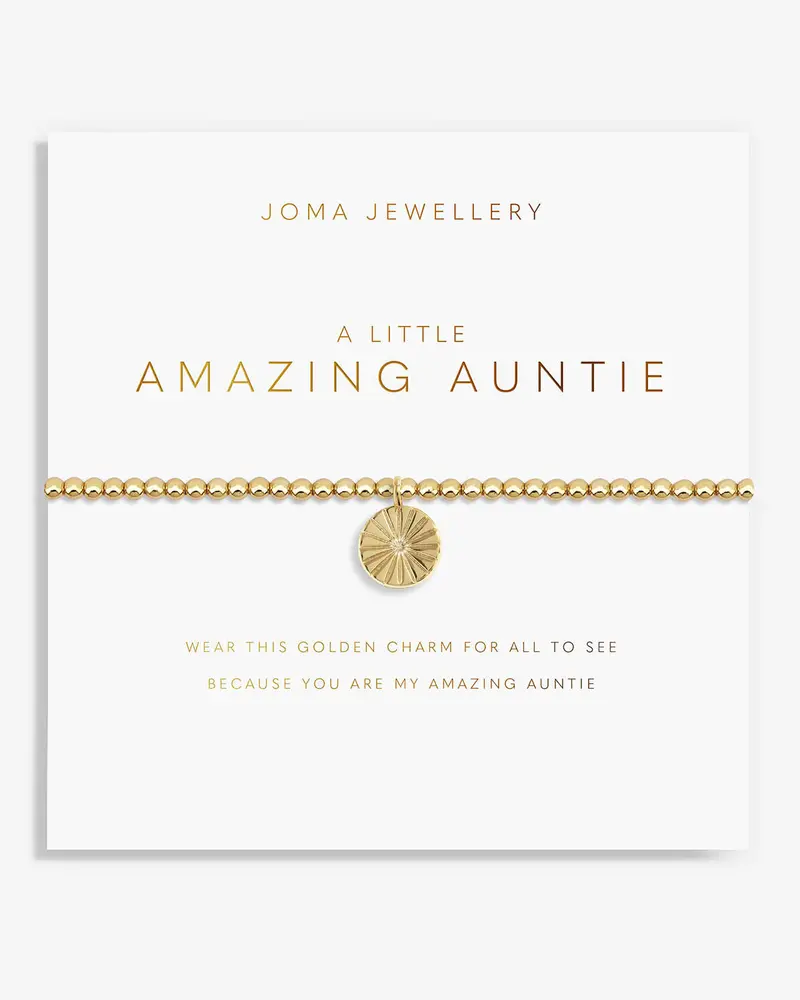 Gold-Finished ‘Amazing Auntie’ Keepsake Bracelet