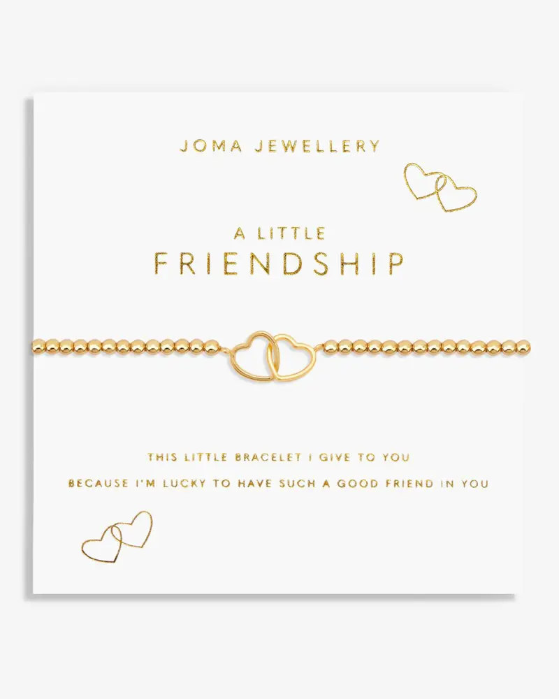 Gold-Finished Friendship-Themed Bracelet