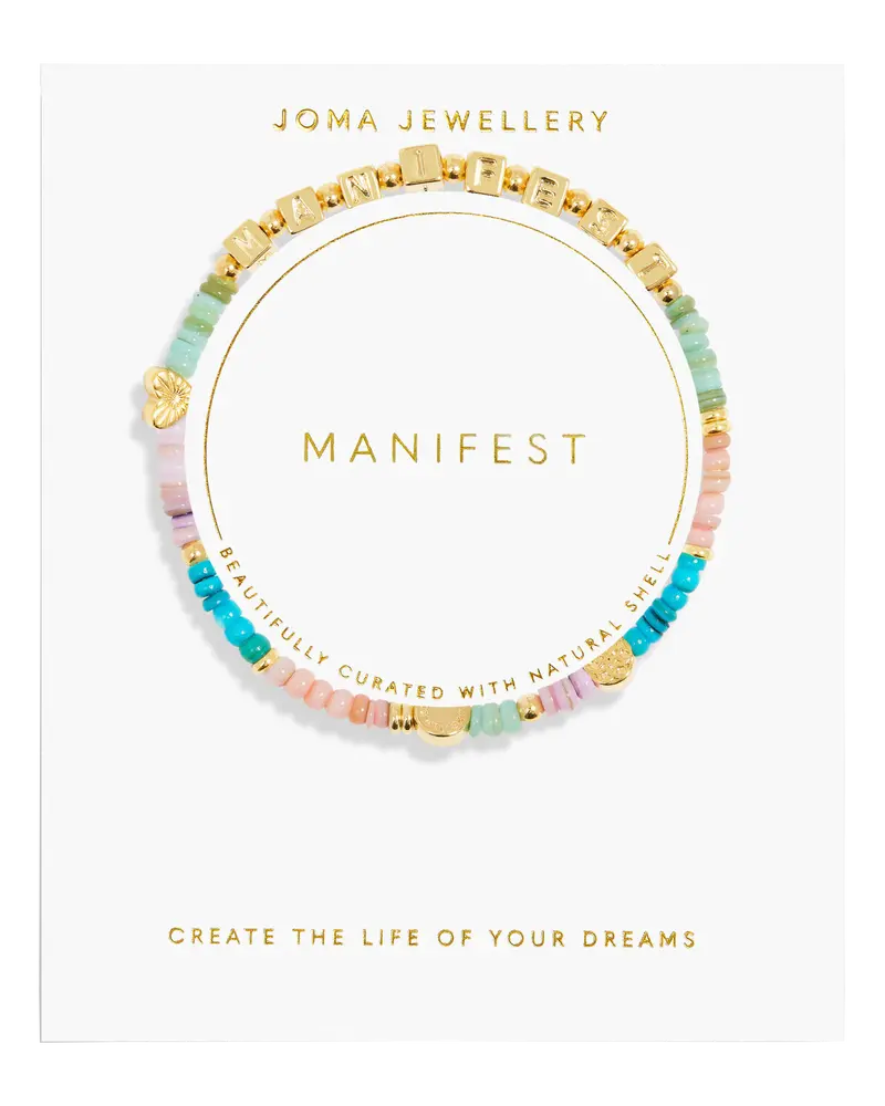 Gold Manifestation Charm Bracelet – Happy Little Moments Series