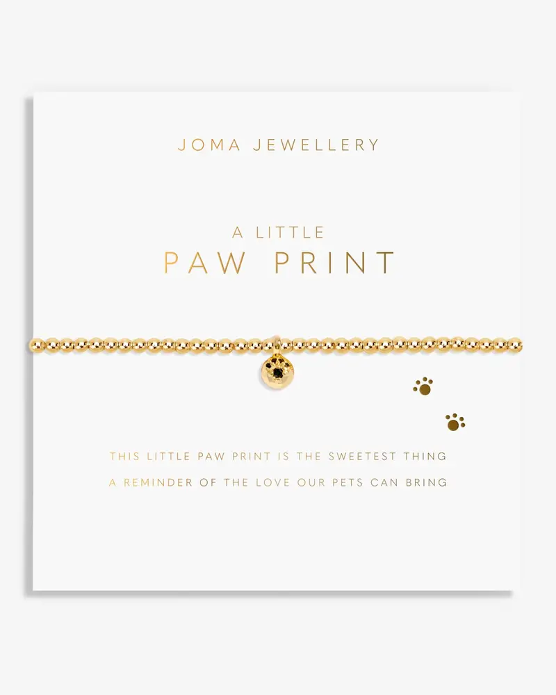 Gold Paw Print Charm Bracelet – Joma Jewellery Collection