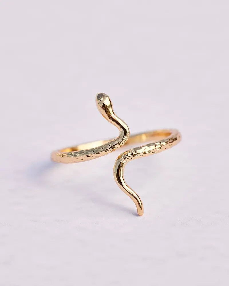Gold Snake Band Ring