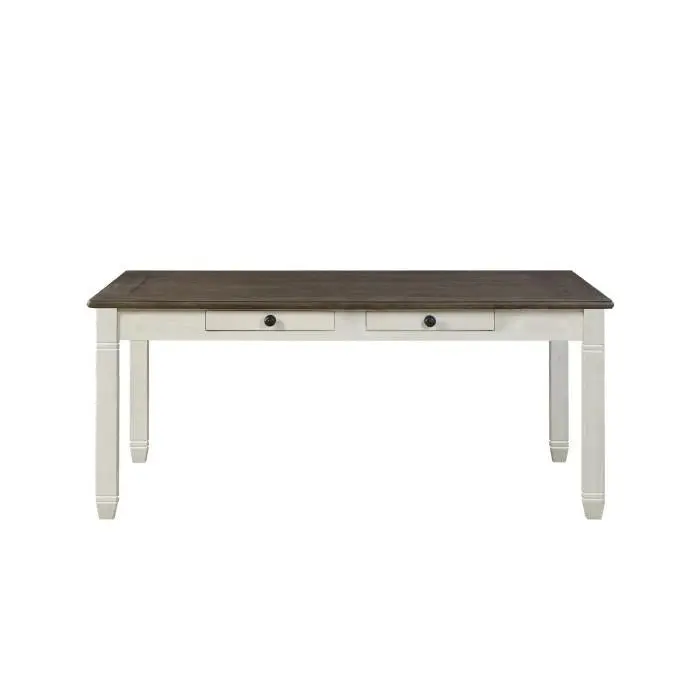 Granby White & Brown Extendable Dining Table – 5627NW-72