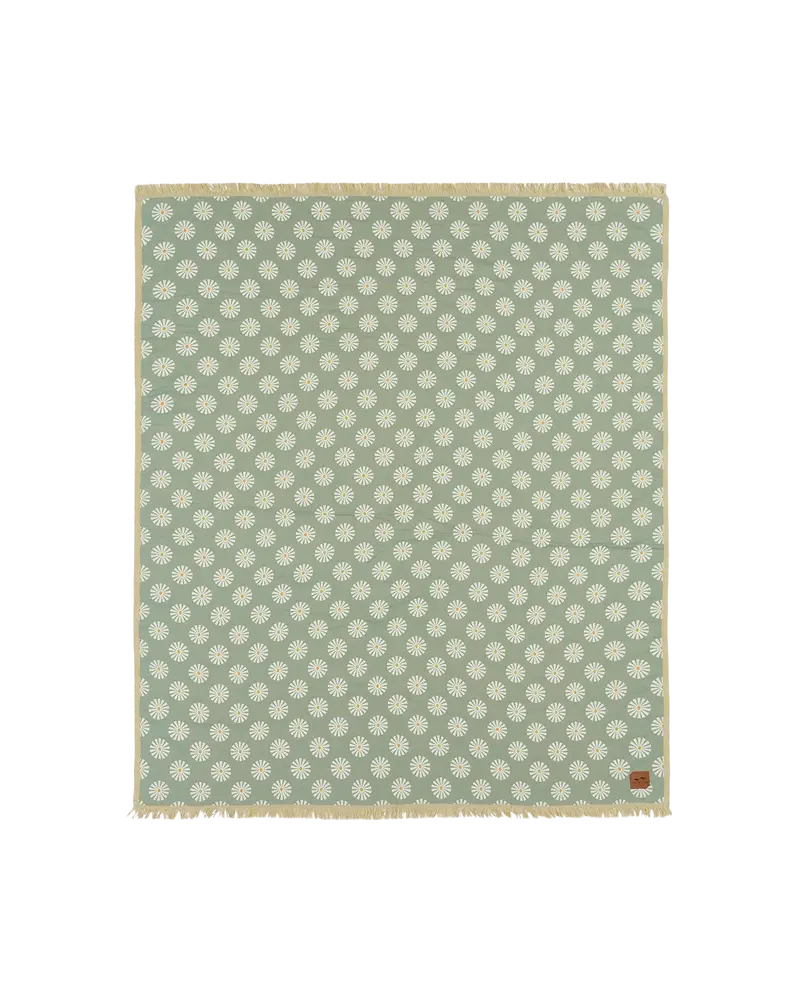 Green Sun Dazed DriftWeave Beach Blanket
