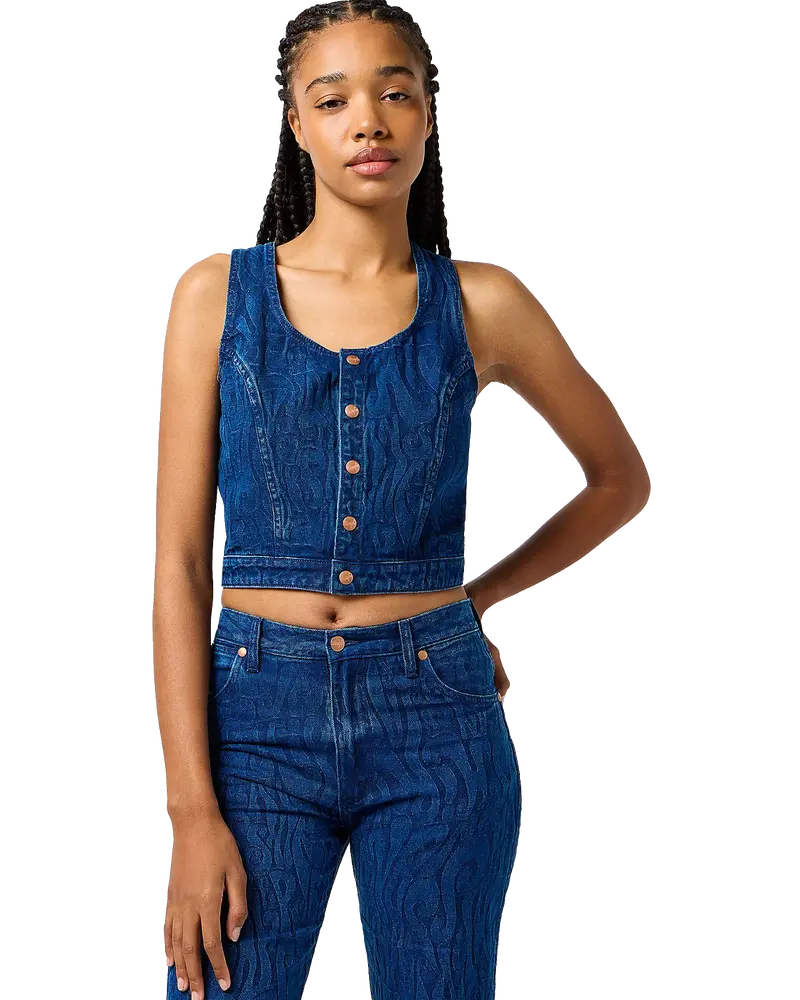Groovy Jacquard Patterned Shirt Top