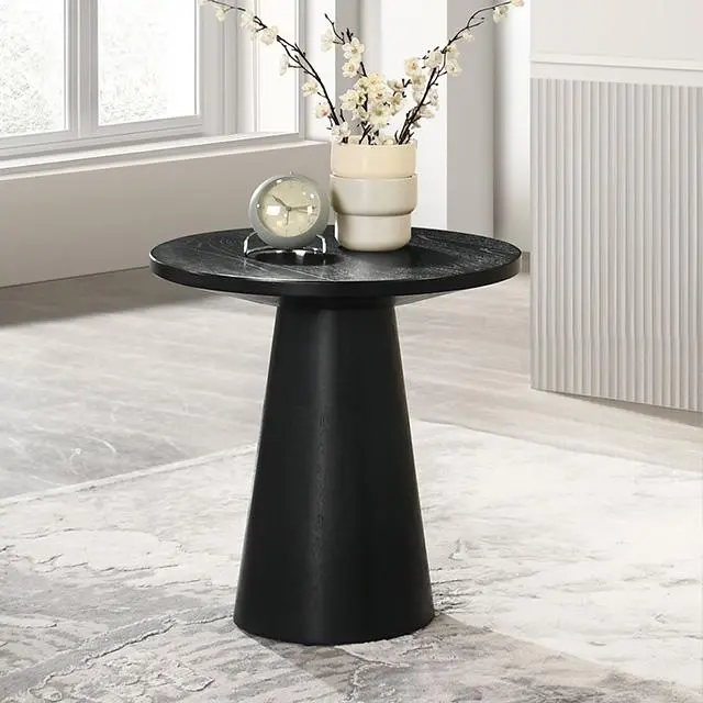 Halewood Solid Wood End Table – Compact Side Table