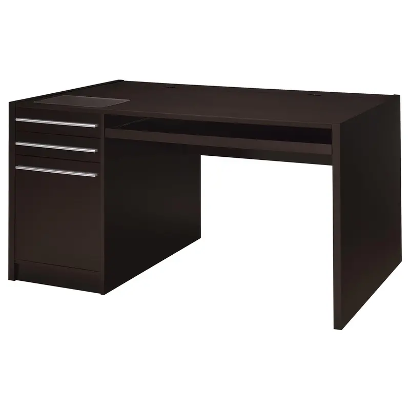 Halston Computer Desk with Keyboard Tray and Wire Management