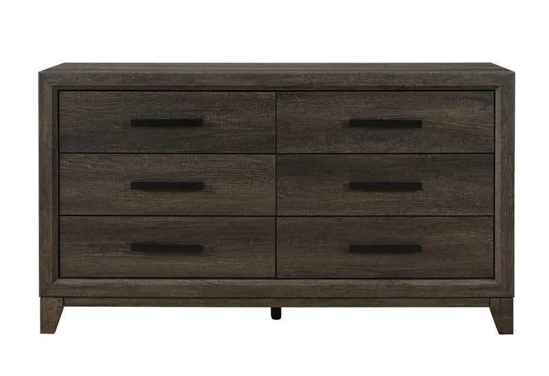 HARMONY Brown 6-Drawer Dresser