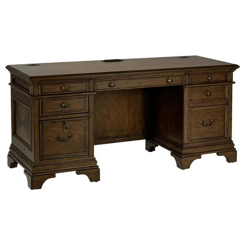 Hartshill Credenza Desk with Drawer and Cabinet Storage