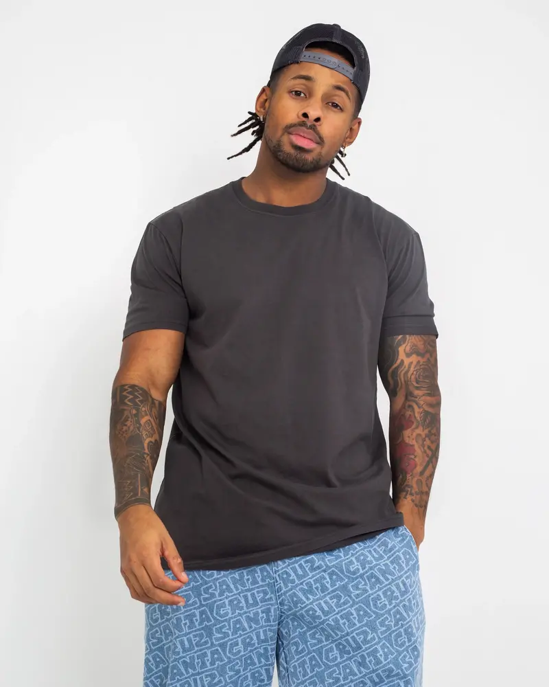Heavily Washed Black Faded T-Shirt
