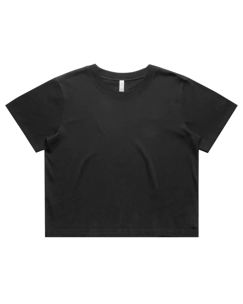 Heavyweight Faded Crop T-Shirt – Black Wash