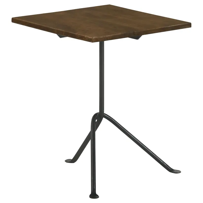 Heitor Geometric Metal and Wood Side Table